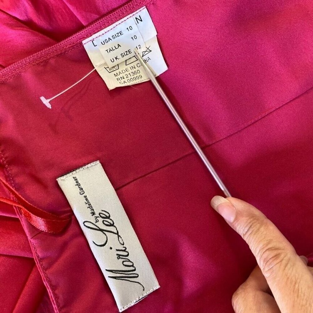 Mori Lee 2 Piece Dress Strapless Dress Bold Barbie Coquette Y2K Prom Formal 10 - Picture 8 of 9